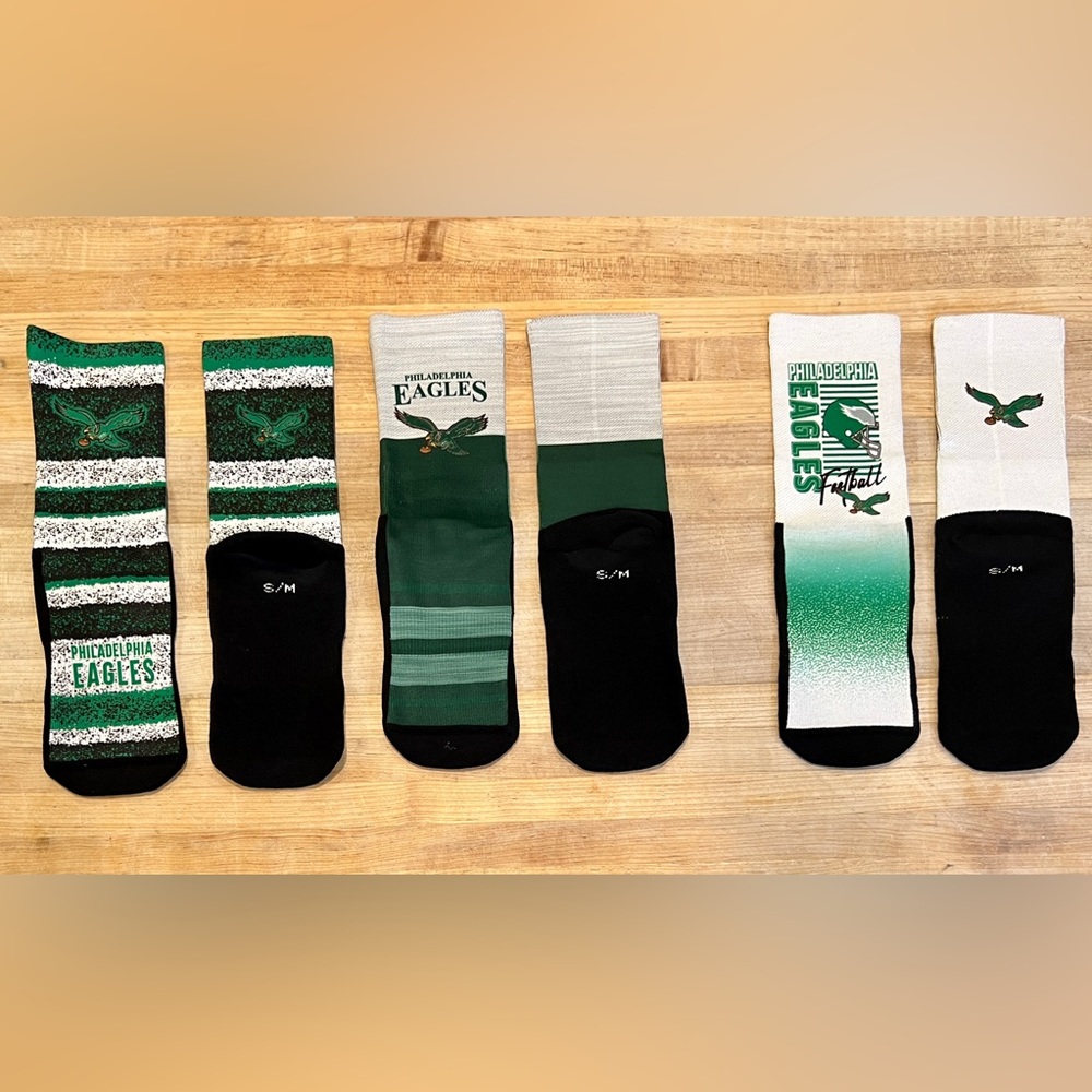Fanatics Rock’em Philadelphia Eagles Socks S/M 3 pack